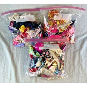 114 Pc Mixed Lot Barbie & Similar Doll Clothes Vtg 80s-90s 3 Bags